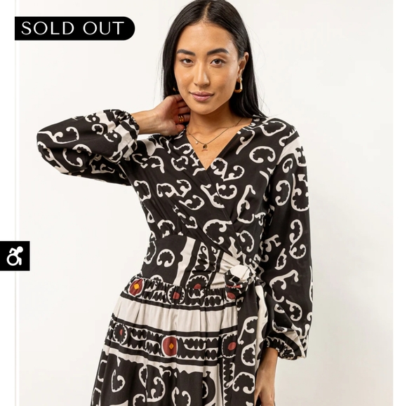 bohme Dresses & Skirts - BOHME Porter Wrap Midi Dress